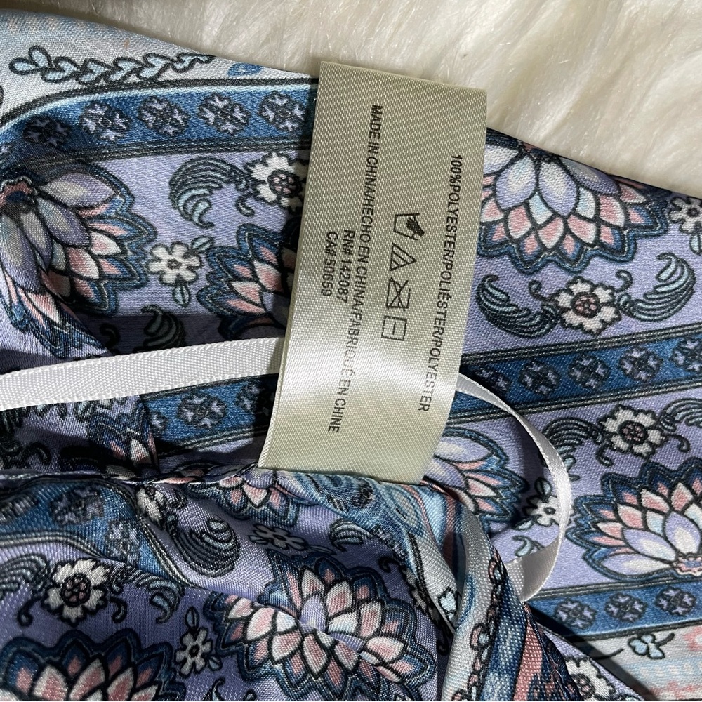 #0225 Simply Noelle Blue/Pink Floral Paisley Kimono-one size - Picture 6 of 6
